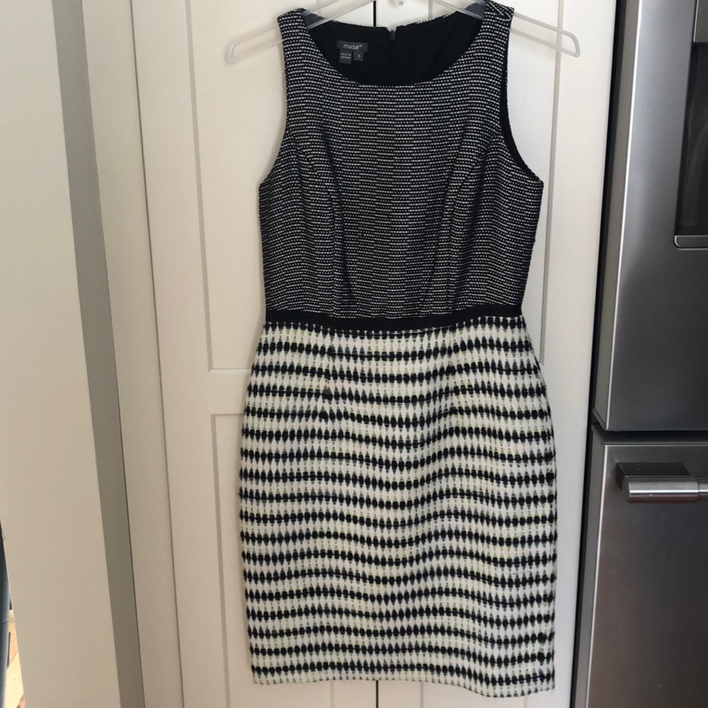 Beautiful black, white and green dress